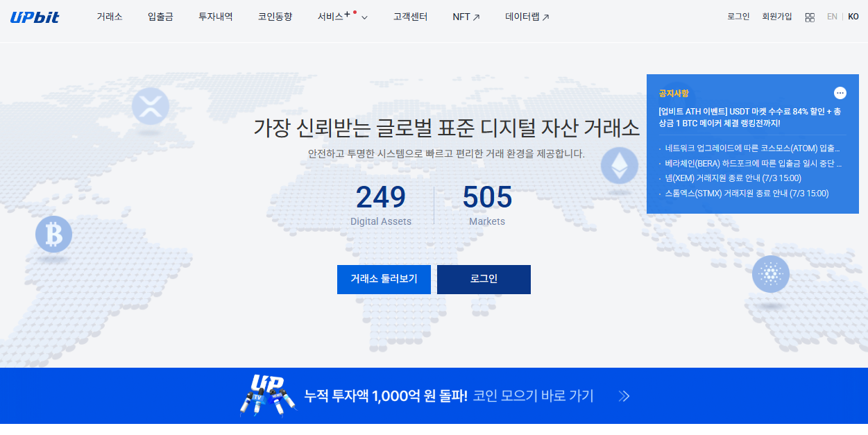仮想通貨取引所の世界ランキング4位はUpbit