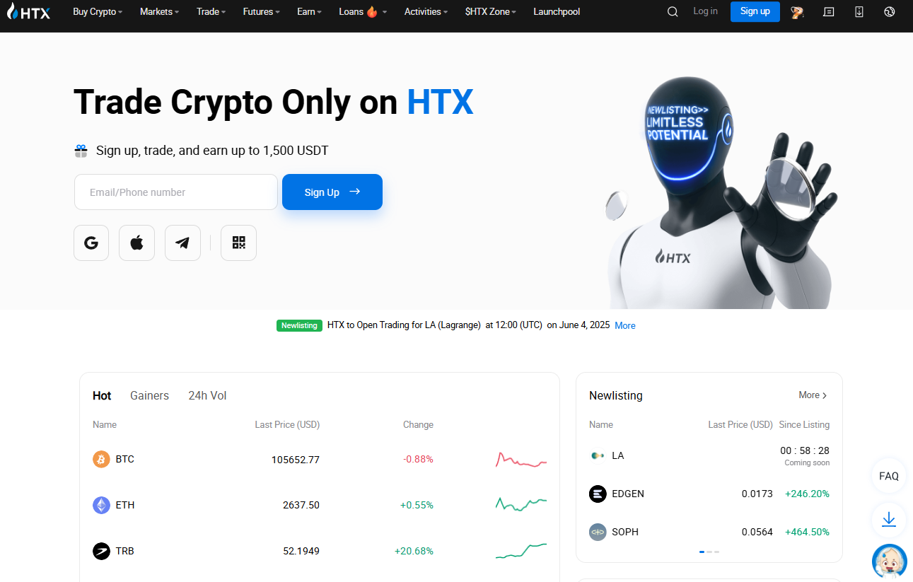 仮想通貨取引所の世界ランキング9位はHTX