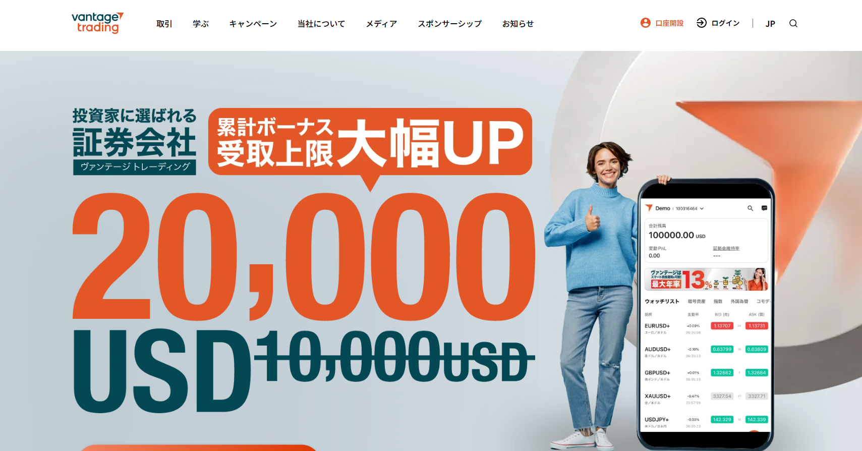スキャルピングにおすすめの海外FX口座ランキング3位はVantageTradingのECN口座