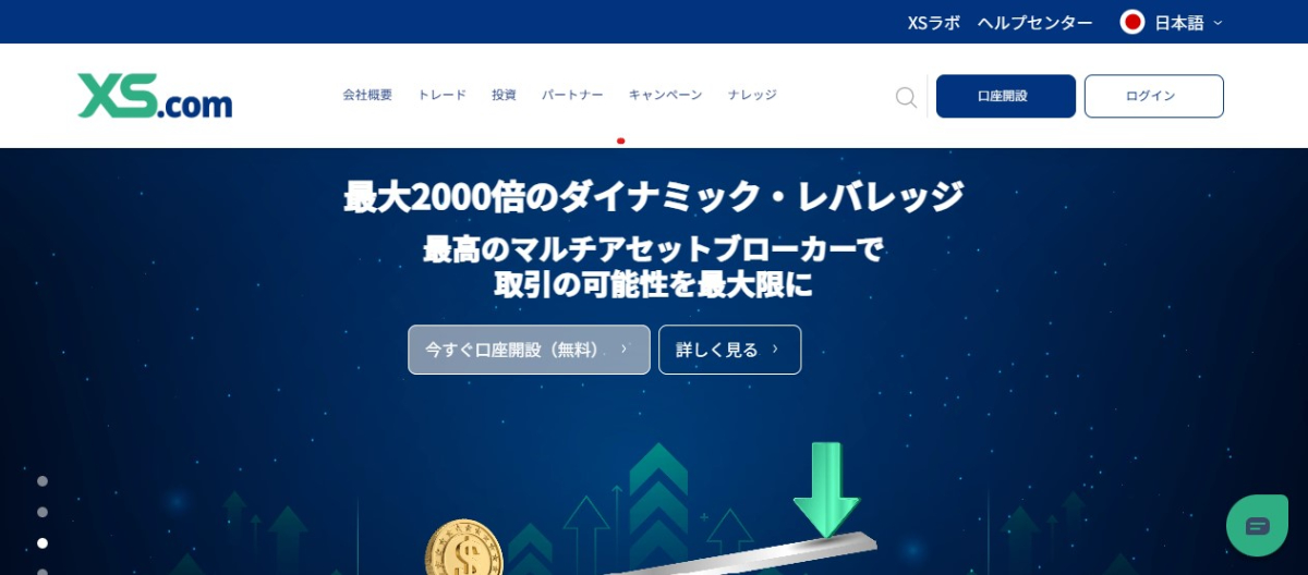 最大レバレッジが2000倍(CFDは500倍)